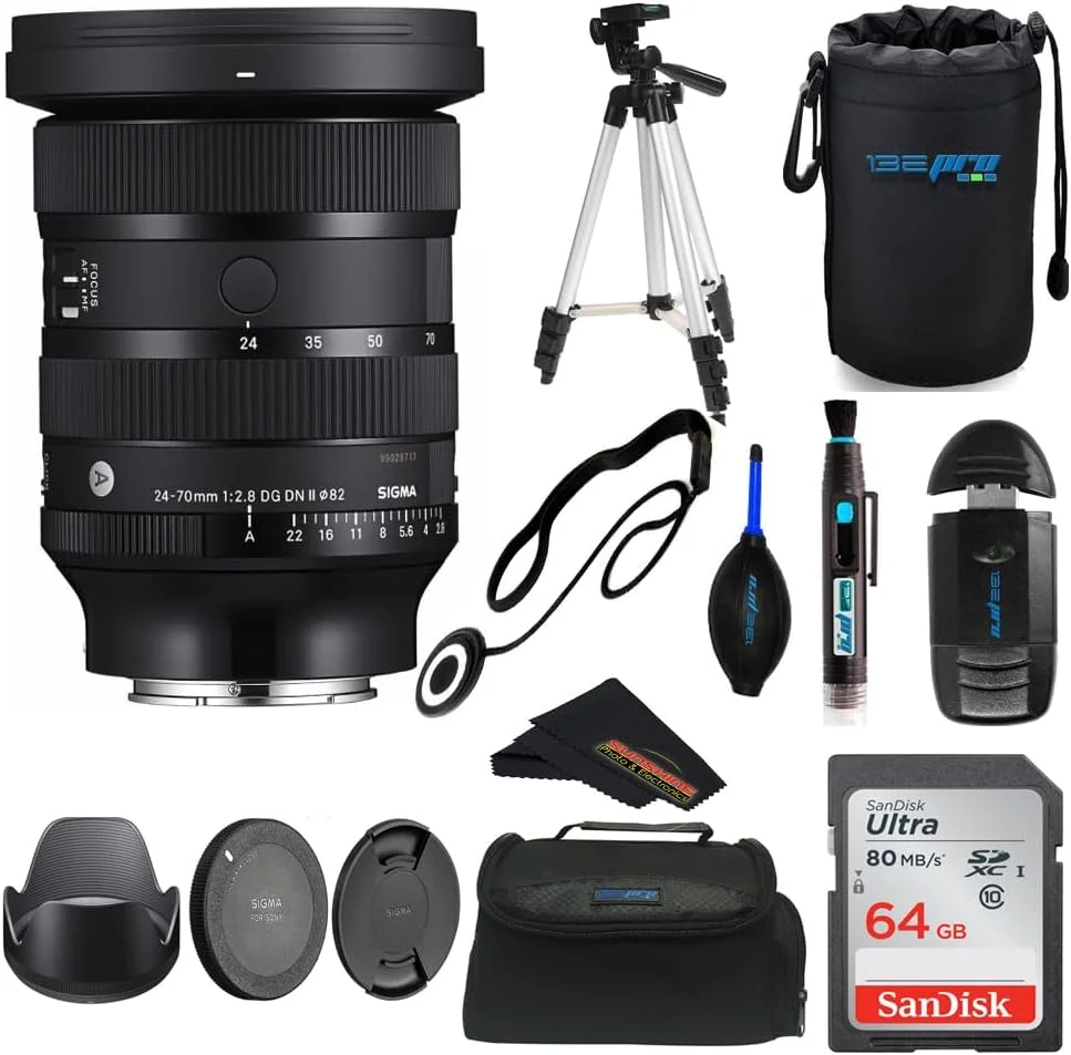 لنز سیگما 24-70mm f/2.8 DG DN II Art (مانت سونی E)... (لنز به همراه بسته پایه Sunshine Photo)
