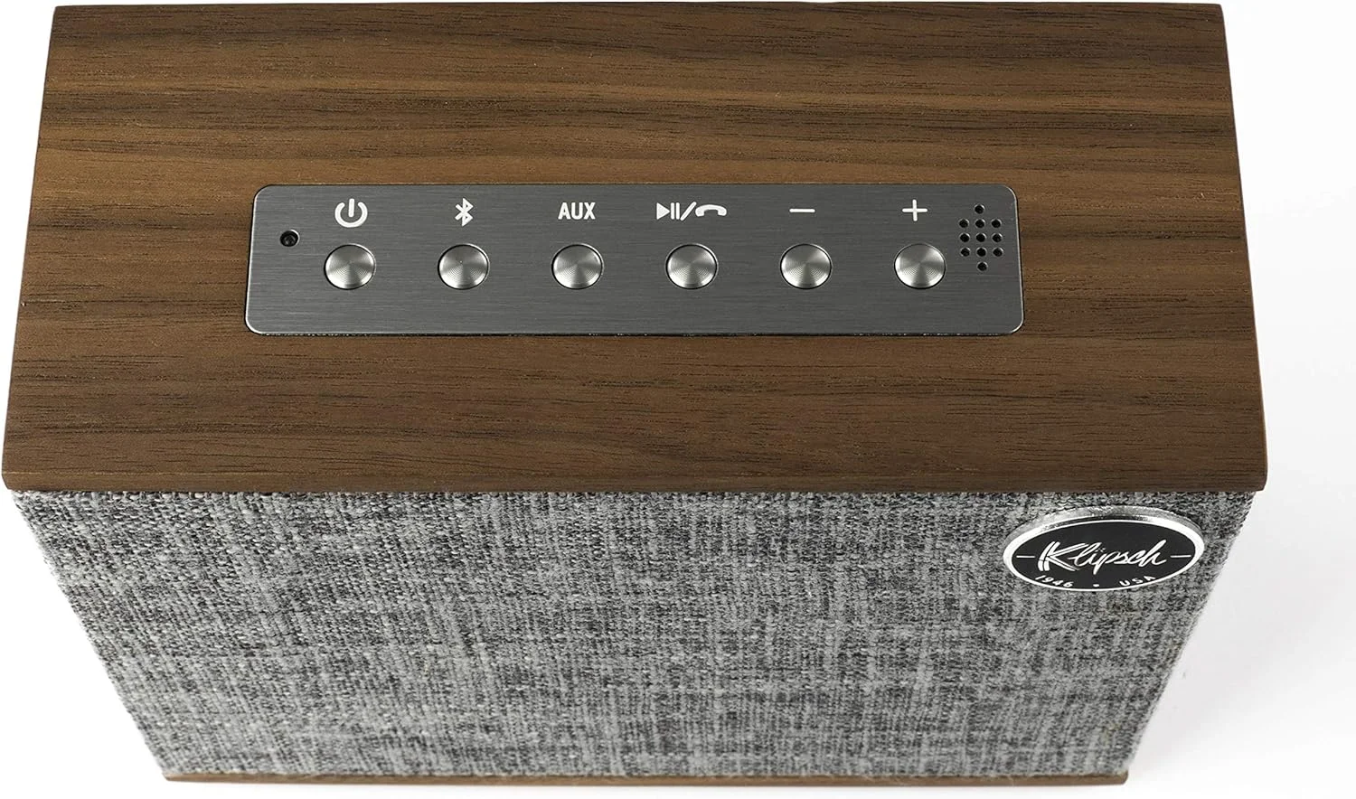 اسپیکر بلوتوثی قابل حمل Klipsch Heritage Groove با روکش گردویی اسپیکر بلوتوثی قابل حمل Klipsch Heritage Groove با روکش گردویی