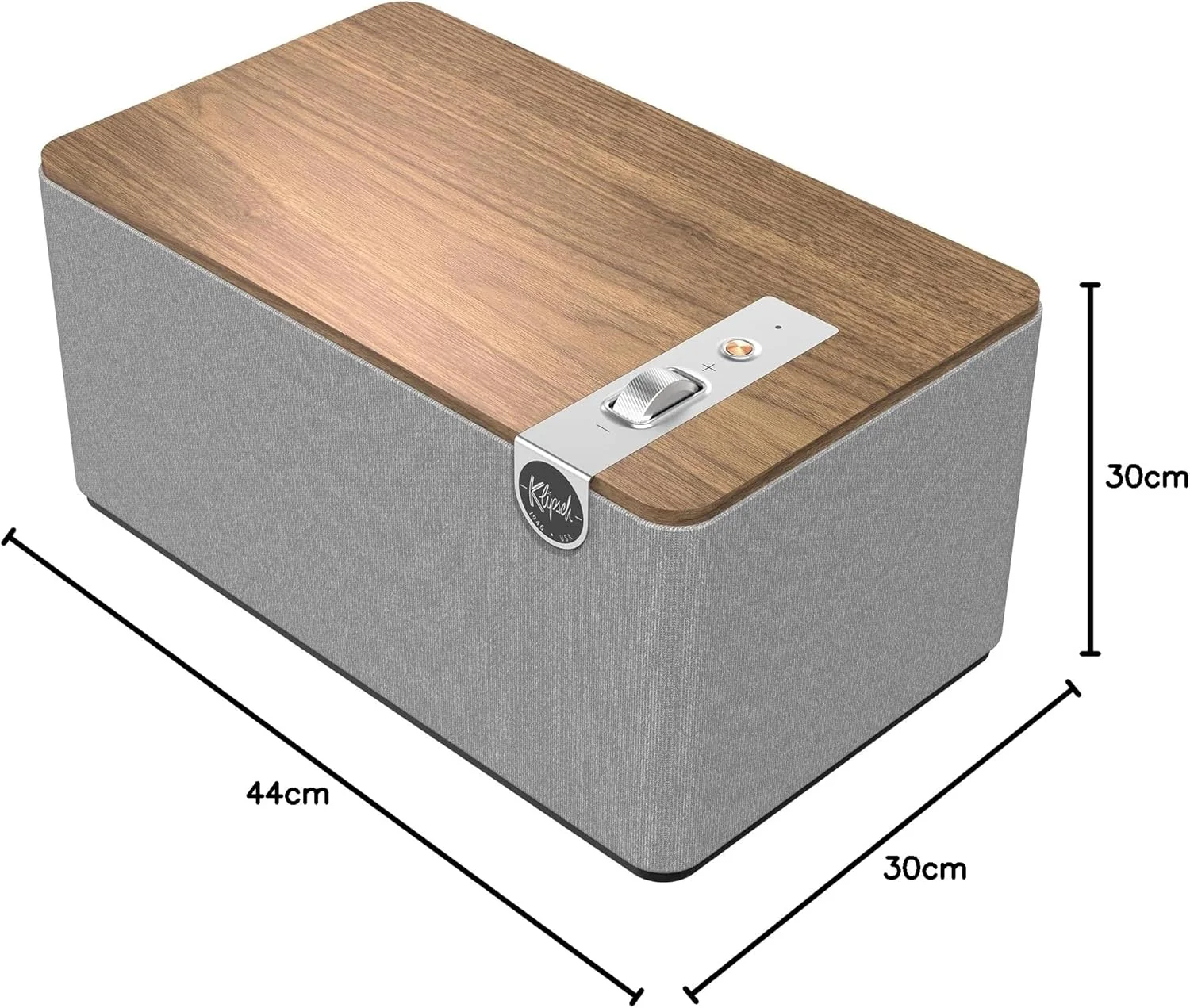 سیستم بلندگوی بلوتوثی ممتاز Klipsch The Three Plus، گردویی سیستم بلندگوی بلوتوثی ممتاز Klipsch The Three Plus، گردویی