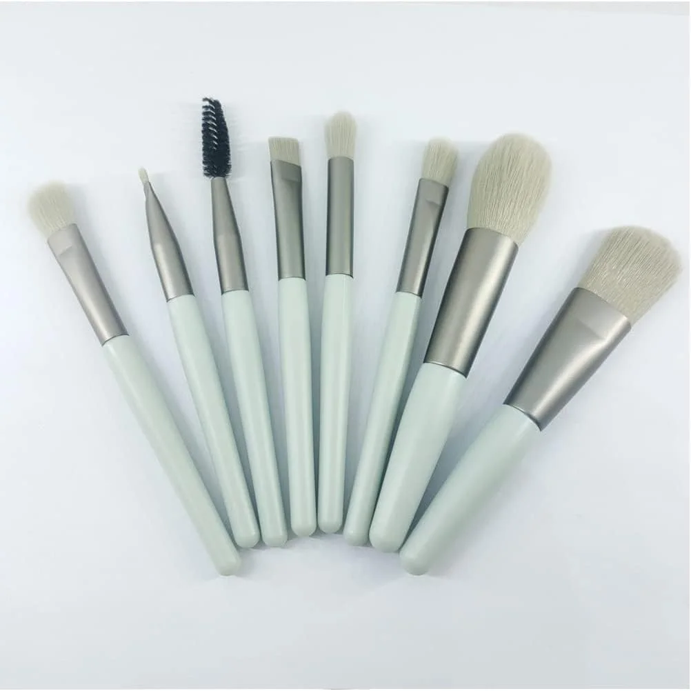 ست برس آرایشی ساکلاک، 8 تکه برس آرایشی حرفه ای شامل برس کرم پودر، برس ترکیب کننده، ابزار آرایشی، ست آرایشی، برس آرایشی + 1 پد ست برس آرایشی ساکلاک، 8 تکه برس آرایشی حرفه ای شامل برس کرم پودر، برس ترکیب کننده، ابزار آرایشی، ست آرایشی، برس آرایشی + 1 پد