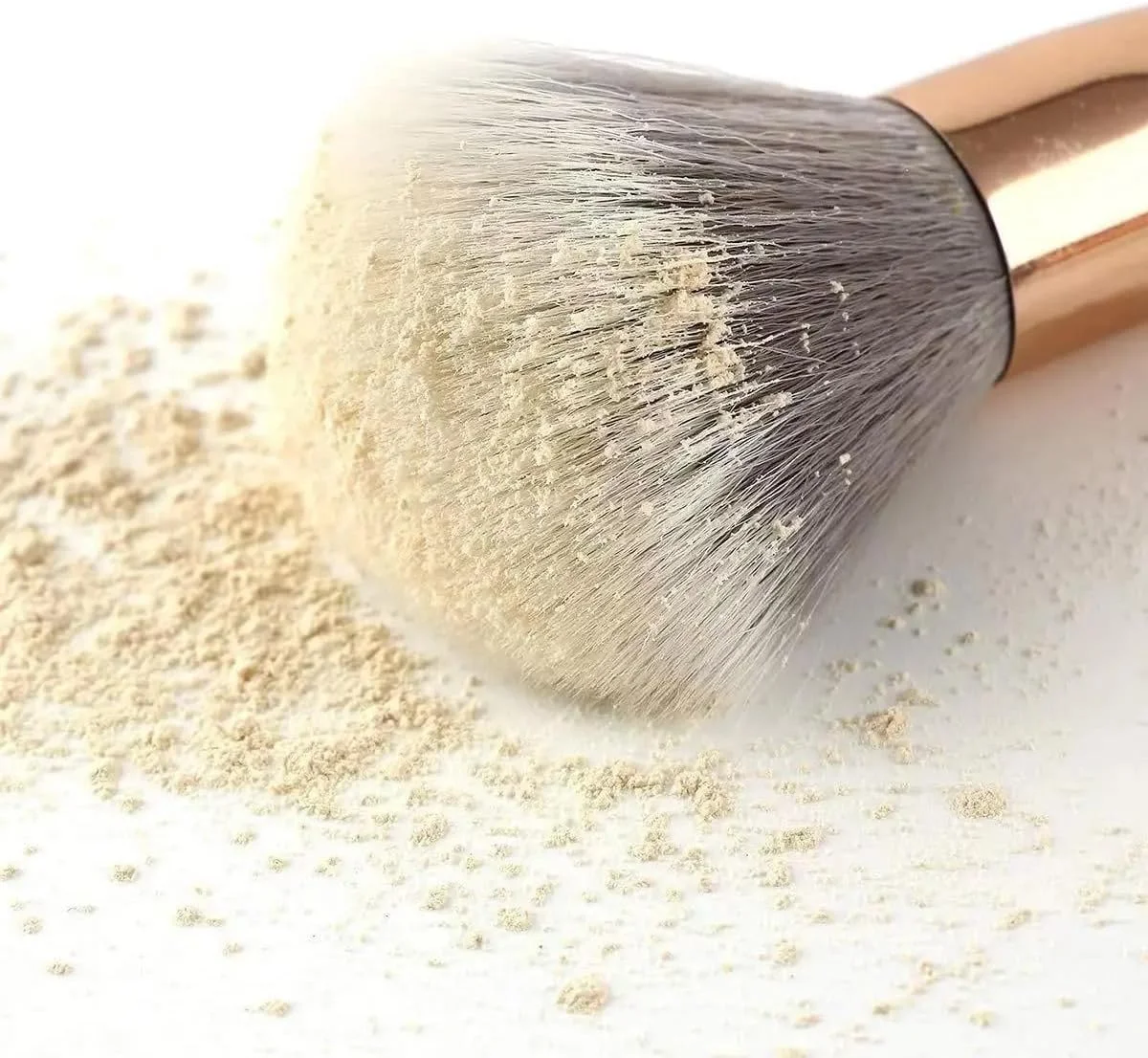 ست برس آرایشی حرفه ای 10 تکه سان بیوتی: 4 اسفنج بلندر و جعبه کاغذی، برس های آرایش چشم و صورت، برس ترکیبی برای کرم پودر، سایه چشم و برس سایه چشم برای کانسیلر