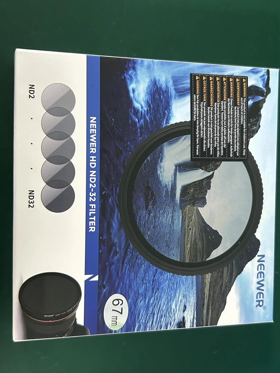 فیلتر ND متغیر 67 میلی‌متری NEEWER ND2-ND32 (1-5 استاپ)، فیلتر لنز دوربین با تراکم خنثی قابل تنظیم، شیشه اپتیکال HD / پوشش نانو 30 لایه / فریم آلیاژ آلومینیوم فوق‌العاده باریک / ضد آب / ضد خش