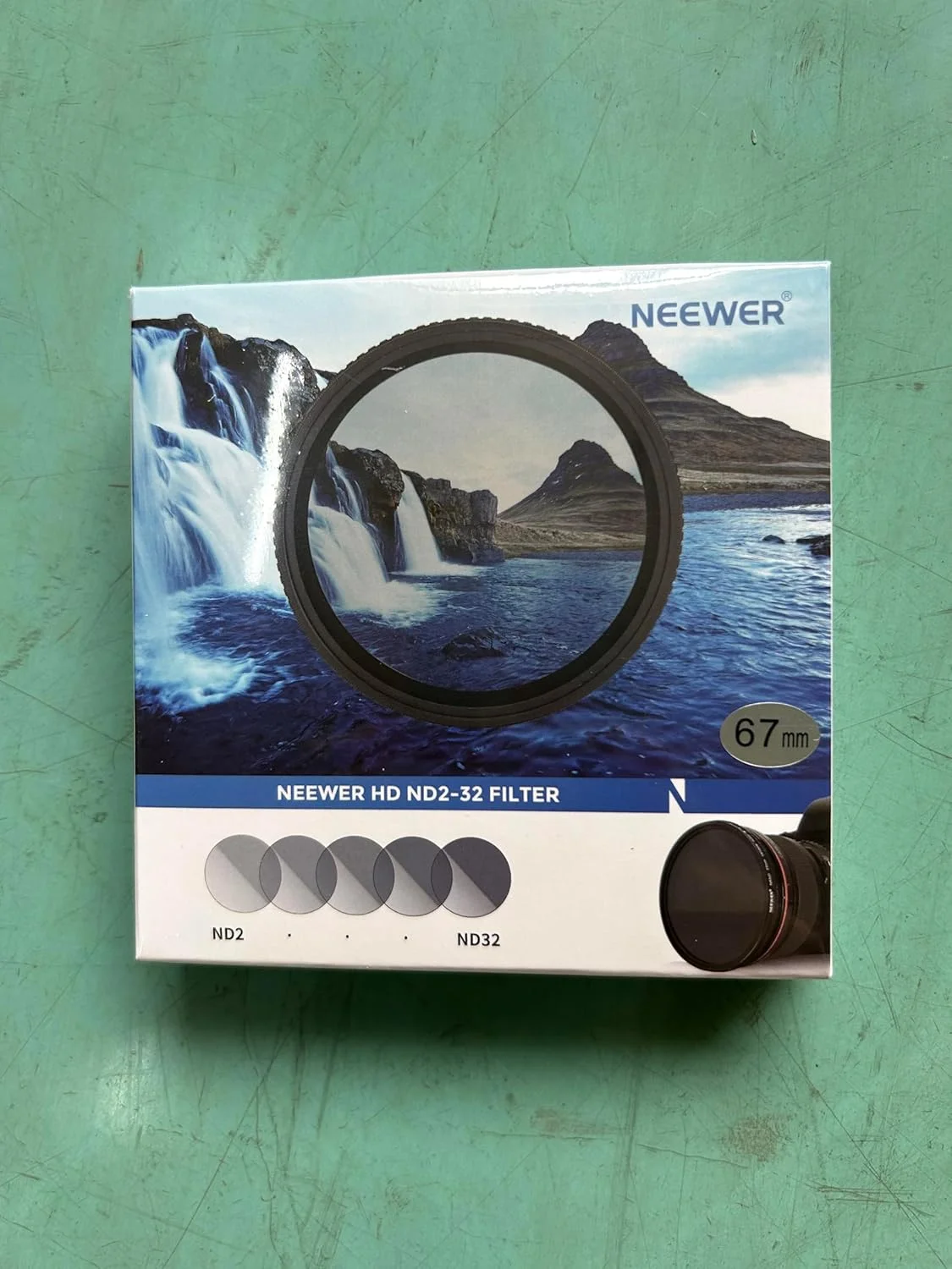 فیلتر ND متغیر 67 میلی‌متری NEEWER ND2-ND32 (1-5 استاپ)، فیلتر لنز دوربین با تراکم خنثی قابل تنظیم، شیشه اپتیکال HD / پوشش نانو 30 لایه / فریم آلیاژ آلومینیوم فوق‌العاده باریک / ضد آب / ضد خش