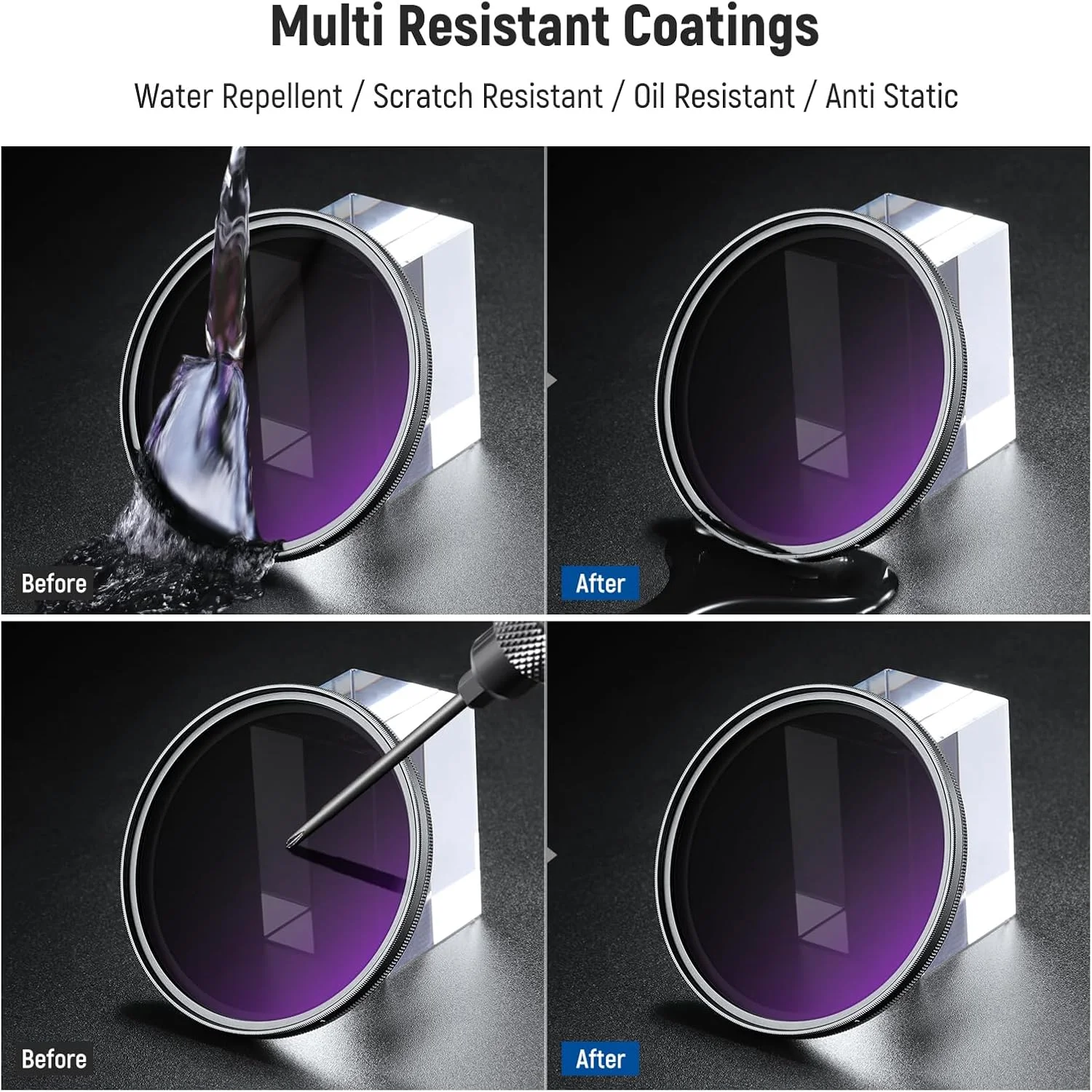 فیلتر ND متغیر NEEWER 58mm ND2-400 (1-9 استاپ) به همراه درب لنز، بند گردنی، پارچه تمیز کننده، تنظیم دقیق چگالی خنثی، مقاوم در برابر اثر انگشت و خراش، شیشه اپتیکال چند لایه فیلتر ND متغیر NEEWER 58mm ND2-400 (1-9 استاپ) به همراه درب لنز، بند گردنی، پارچه تمیز کننده، تنظیم دقیق چگالی خنثی، مقاوم در برابر اثر انگشت و خراش، شیشه اپتیکال چند لایه