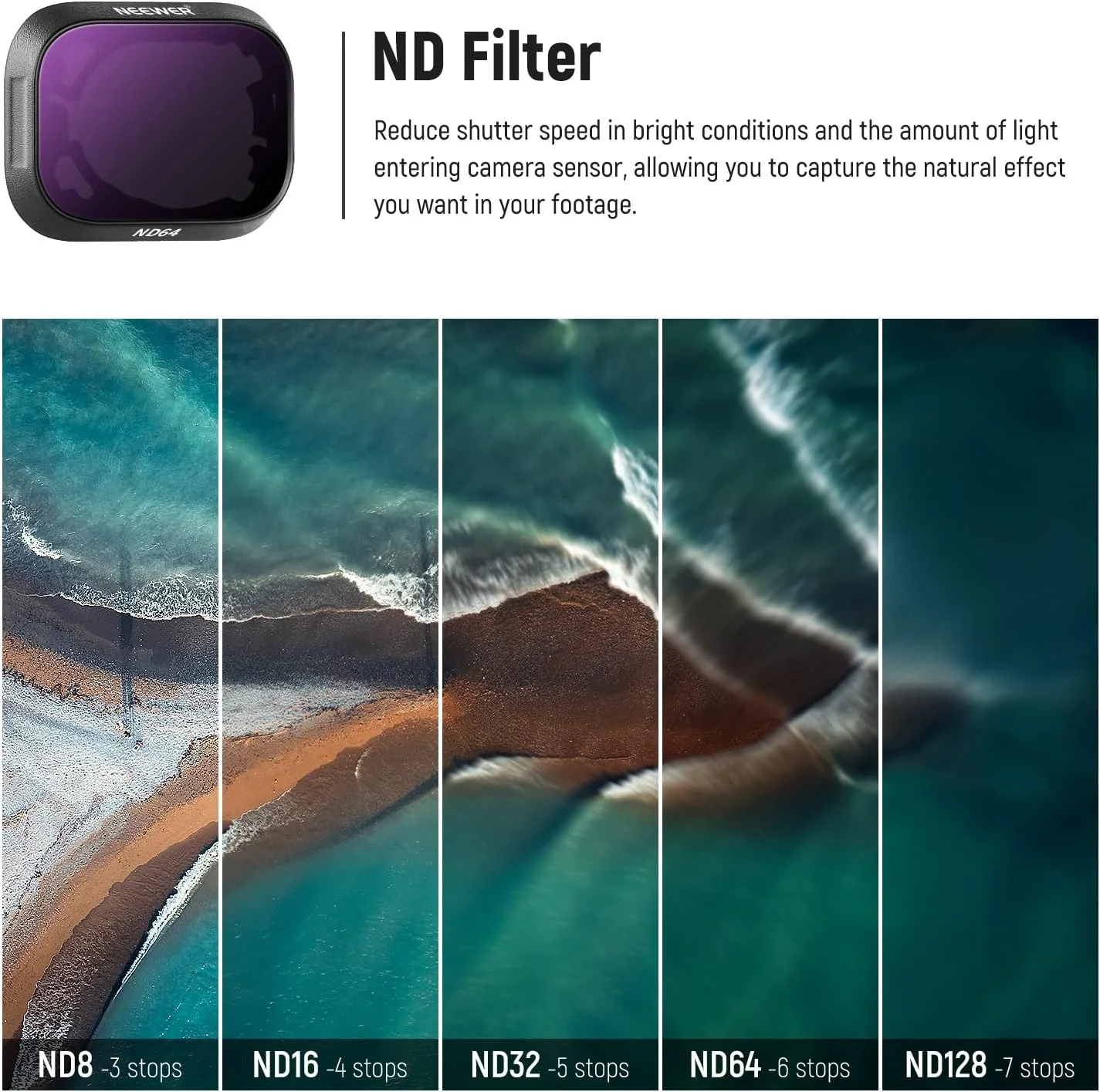مجموعه فیلتر ND نیور سازگار با DJI Mini 3 Pro، لوازم جانبی لنز پهپاد فیلتر تراکم خنثی با قاب پلاستیکی سبک وزن و شیشه نوری HD چند لایه، 6 عدد: CPL ND8 ND16 ND32 ND64 ND128 مجموعه فیلتر ND نیور سازگار با DJI Mini 3 Pro، لوازم جانبی لنز پهپاد فیلتر تراکم خنثی با قاب پلاستیکی سبک وزن و شیشه نوری HD چند لایه، 6 عدد: CPL ND8 ND16 ND32 ND64 ND128