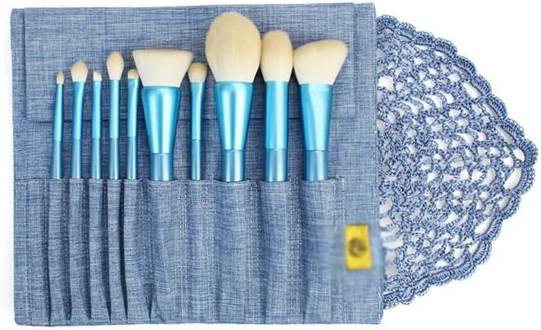 ست 10 عددی برس آرایشی حرفه ای اسکیپدر به همراه کیف، موی مصنوعی و دسته چوبی ست 10 عددی برس آرایشی حرفه ای اسکیپدر به همراه کیف، موی مصنوعی و دسته چوبی