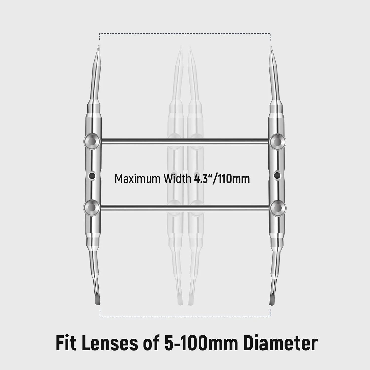 آچار لنز دوربین DSLR با نوک منحنی حرفه ای Neewer، ابزار باز کردن و تعمیر لنز دوربین های DSLR، ساخته شده از فولاد ضد زنگ، مناسب برای اکثر دوربین های DSLR