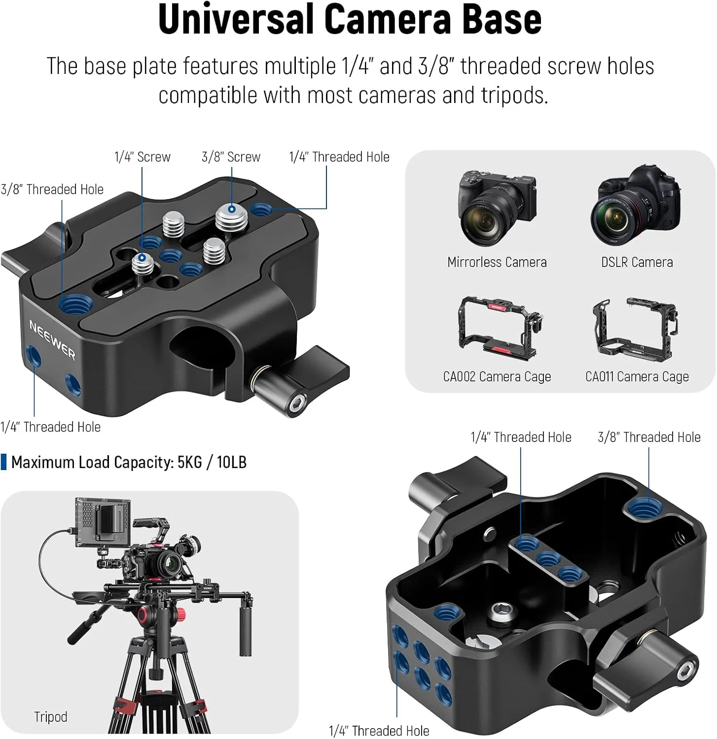 مجموعه ریگ شانهای یونیورسال NEEWER، سیستم پشتیبانی میلهای 15 میلیمتری توسعهیافته 16 اینچی/40 سانتیمتری، تثبیتکننده دوربین برای دوربین فیلمبرداری DSLR، سازگار با SmallRig Follow Focus/پشتیبانی لنز/Matte Box، SR004 مجموعه ریگ شانهای یونیورسال NEEWER، سیستم پشتیبانی میلهای 15 میلیمتری توسعهیافته 16 اینچی/40 سانتیمتری، تثبیتکننده دوربین برای دوربین فیلمبرداری DSLR، سازگار با SmallRig Follow Focus/پشتیبانی لنز/Matte Box، SR004