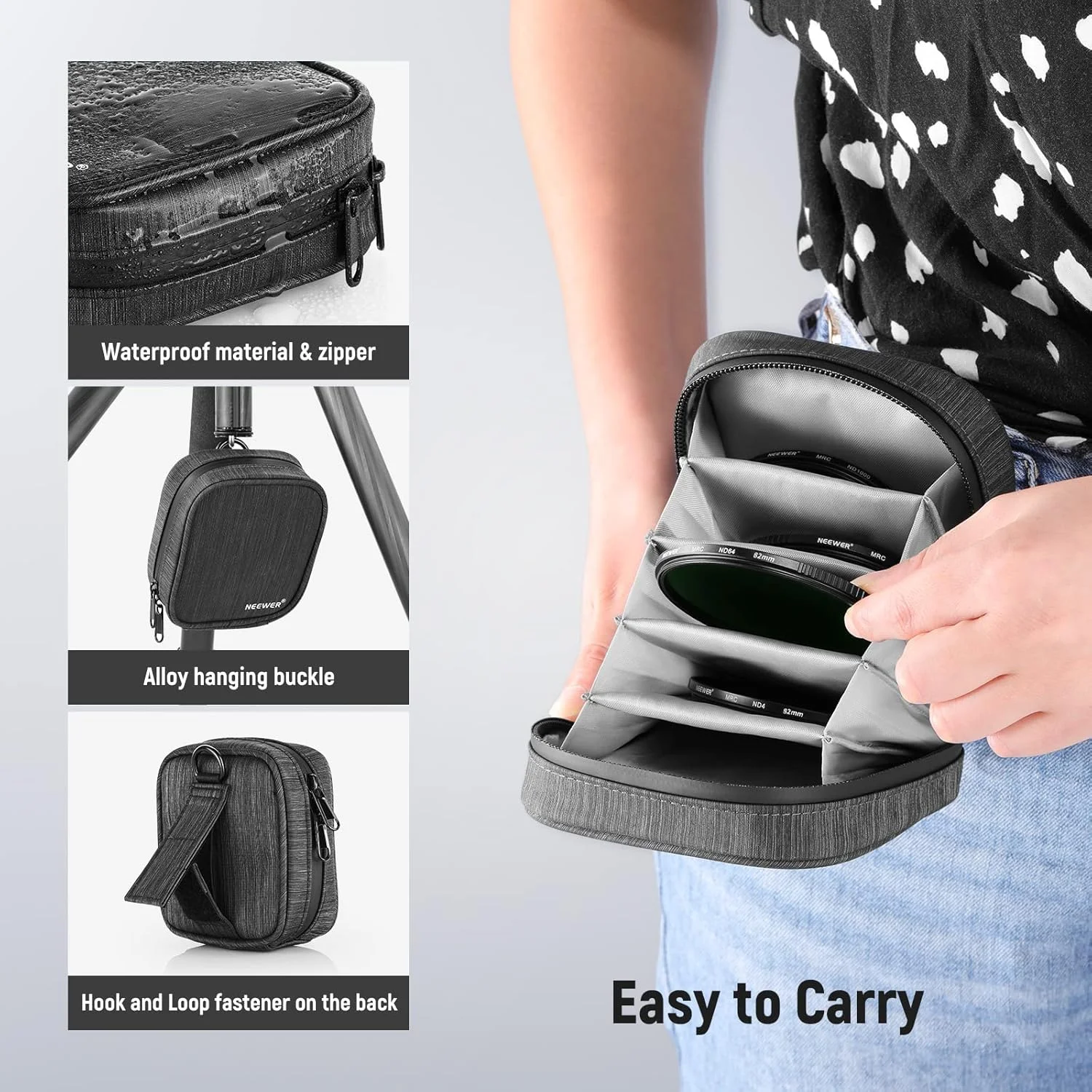 کیت فیلتر ND ثابت 82 میلیمتری NEEWER شامل فیلترهای ND1000 ND64 ND8 ND4 با چگالی خنثی، پوشش نانو 30 لایه دو طرفه/شیشه اپتیکال HD/فوقالعاده باریک/ضد آب/ضد خش/کیف ضد آب کیت فیلتر ND ثابت 82 میلیمتری NEEWER شامل فیلترهای ND1000 ND64 ND8 ND4 با چگالی خنثی، پوشش نانو 30 لایه دو طرفه/شیشه اپتیکال HD/فوقالعاده باریک/ضد آب/ضد خش/کیف ضد آب