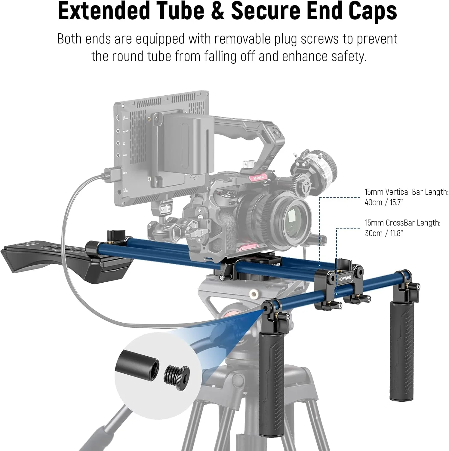 مجموعه ریگ شانهای یونیورسال NEEWER، سیستم پشتیبانی میلهای 15 میلیمتری توسعهیافته 16 اینچی/40 سانتیمتری، تثبیتکننده دوربین برای دوربین فیلمبرداری DSLR، سازگار با SmallRig Follow Focus/پشتیبانی لنز/Matte Box، SR004 مجموعه ریگ شانهای یونیورسال NEEWER، سیستم پشتیبانی میلهای 15 میلیمتری توسعهیافته 16 اینچی/40 سانتیمتری، تثبیتکننده دوربین برای دوربین فیلمبرداری DSLR، سازگار با SmallRig Follow Focus/پشتیبانی لنز/Matte Box، SR004