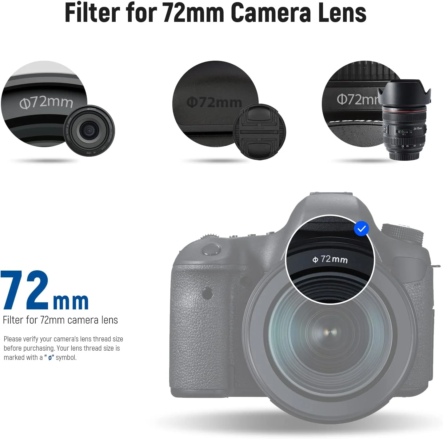 کیت فیلتر ND ثابت 72 میلی‌متری NEEWER شامل فیلترهای ND1000، ND64، ND8 و ND4 با پوشش نانو 30 لایه دو طرفه، شیشه اپتیکال HD، بسیار باریک، ضد آب، ضد خش و کیف ضد آب