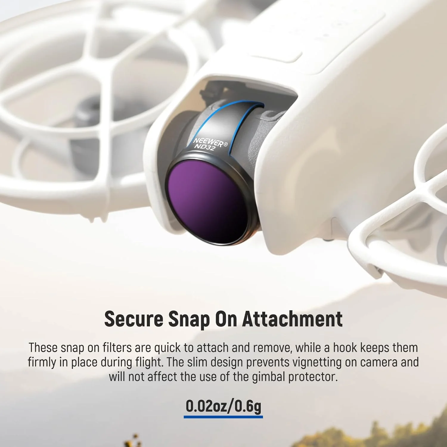 مجموعه فیلتر ND نیور سازگار با DJI NEO، بسته 4 عددی ND8 + ND16 + ND32 + ND64 لوازم جانبی پهپاد با تراکم خنثی، شیشه نوری HD چند لایه باریک، FL-N22 مجموعه فیلتر ND نیور سازگار با DJI NEO، بسته 4 عددی ND8 + ND16 + ND32 + ND64 لوازم جانبی پهپاد با تراکم خنثی، شیشه نوری HD چند لایه باریک، FL-N22