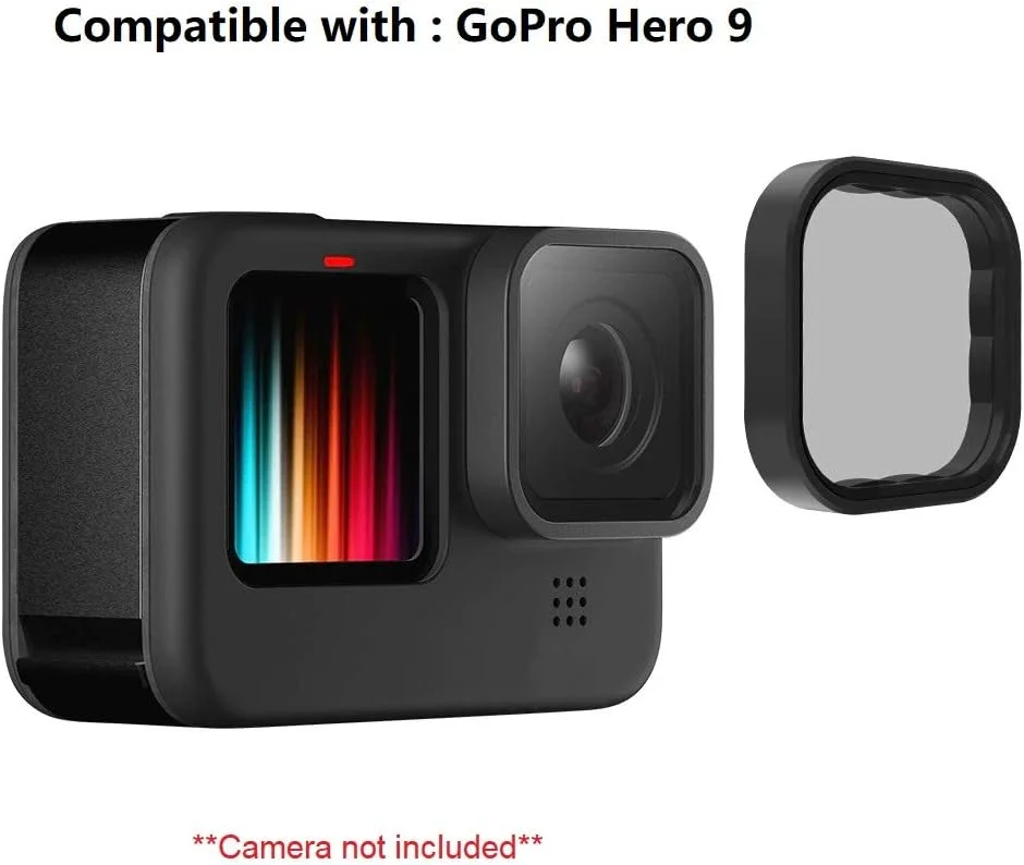 کیت فیلتر لنز پلاریزه و چگالی خنثی eWINNER Cpl ND8 ND16 ND32 برای GoPro Hero 9 - 2020 (مشکی، بسته 4 عددی)