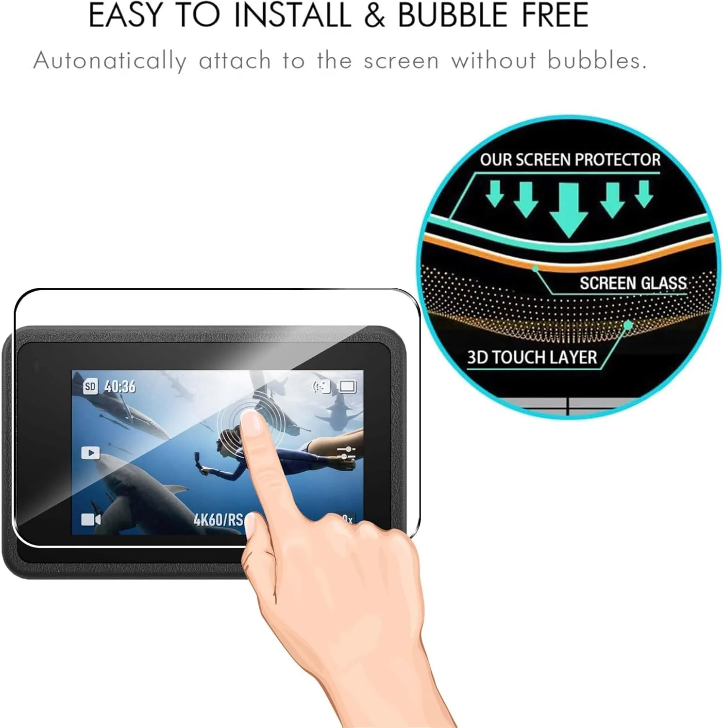 محافظ صفحه نمایش شیشه ای حرارت دیده eWINNER، 6 عددی، سازگار با دوربین DJI OSMO Action 4 | 2 محافظ صفحه نمایش جلو و 2 محافظ صفحه نمایش پشت + 2 عدد فویل فیلم لنز برای لوازم جانبی دوربین OSMO Action4 محافظ صفحه نمایش شیشه ای حرارت دیده eWINNER، 6 عددی، سازگار با دوربین DJI OSMO Action 4 | 2 محافظ صفحه نمایش جلو و 2 محافظ صفحه نمایش پشت + 2 عدد فویل فیلم لنز برای لوازم جانبی دوربین OSMO Action4