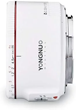 لنز سفید رنگ YONGNUO YN50 mm F1.8 II سازگار با Canon لنز سفید رنگ YONGNUO YN50 mm F1.8 II سازگار با Canon