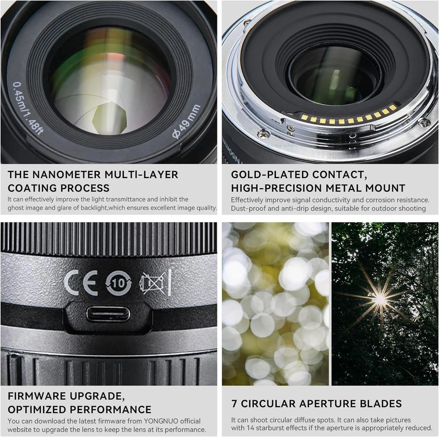 لنز استاندارد پرایم 50 میلیمتری YONGNUO YN50MM F1.8Z با فوکوس خودکار، فریم APS-C برای دوربینهای بدون آینه Nikon Z Mount مدلهای ZFC Z30 Z50 Z5 Z6 Z7 Z6II Z7II Z30 Z50 Z8 Z9 لنز استاندارد پرایم 50 میلیمتری YONGNUO YN50MM F1.8Z با فوکوس خودکار، فریم APS-C برای دوربینهای بدون آینه Nikon Z Mount مدلهای ZFC Z30 Z50 Z5 Z6 Z7 Z6II Z7II Z30 Z50 Z8 Z9