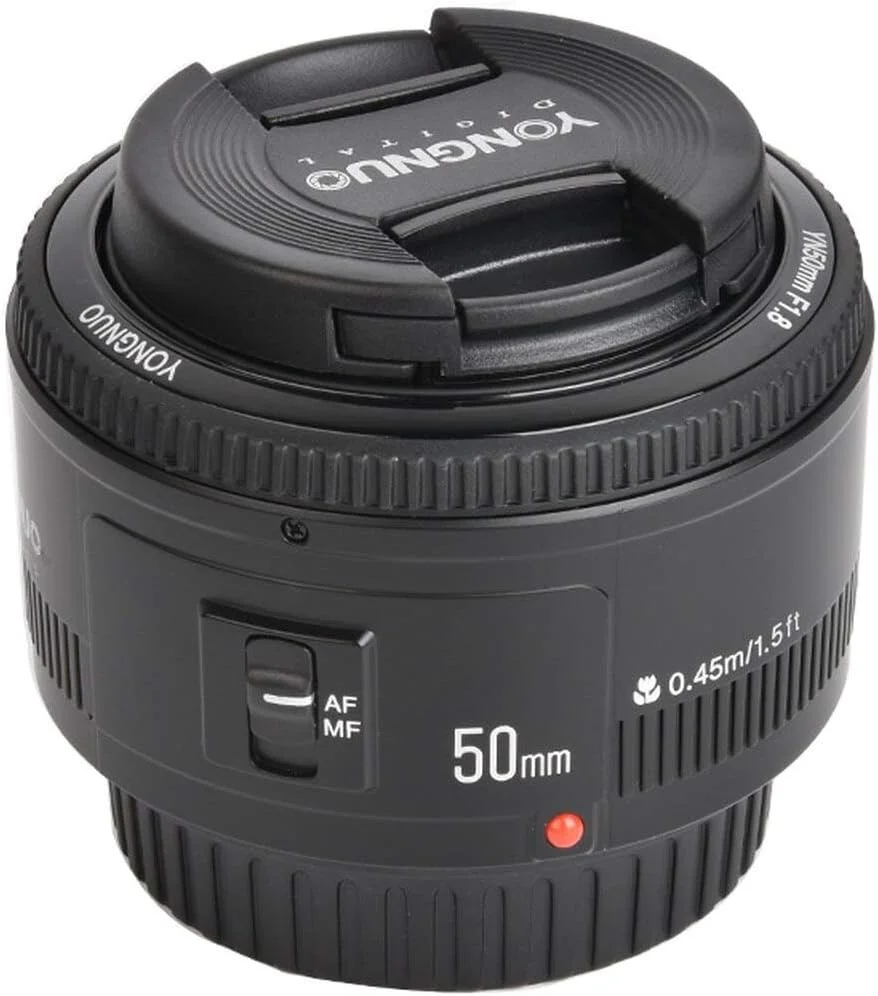 لنز استاندارد و پرایم یونگنو EF YN 50mm F/1.8 1:1.8 برای دوربین دیجیتال کانن ریبل، سازگار با مدلهای 1100D، 1200D، 1300D، 1500D، 700D، 750D، 800D، 200D، 70D، 80D لنز استاندارد و پرایم یونگنو EF YN 50mm F/1.8 1:1.8 برای دوربین دیجیتال کانن ریبل، سازگار با مدلهای 1100D، 1200D، 1300D، 1500D، 700D، 750D، 800D، 200D، 70D، 80D