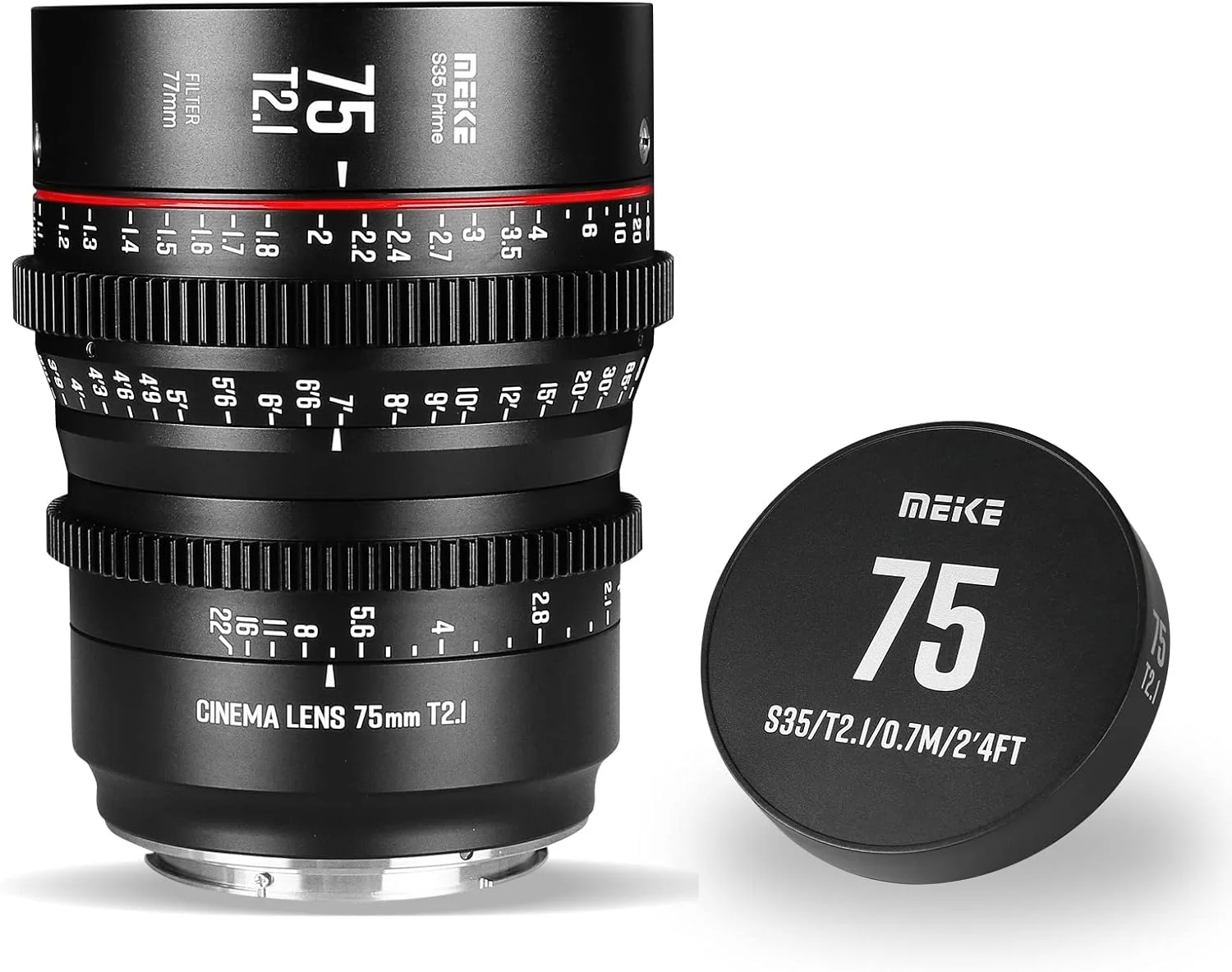 لنز سینمایی 75mm T2.1 سوپر 35 پرایم با فوکوس دستی MEKE برای دوربین های سینمایی EF-Mount سازگار با Canon C200 C300 II, RED Komodo, BMPCC 6K, Z CAM E2-S6 BMPCC 6K Pro لنز سینمایی 75mm T2.1 سوپر 35 پرایم با فوکوس دستی MEKE برای دوربین های سینمایی EF-Mount سازگار با Canon C200 C300 II, RED Komodo, BMPCC 6K, Z CAM E2-S6 BMPCC 6K Pro