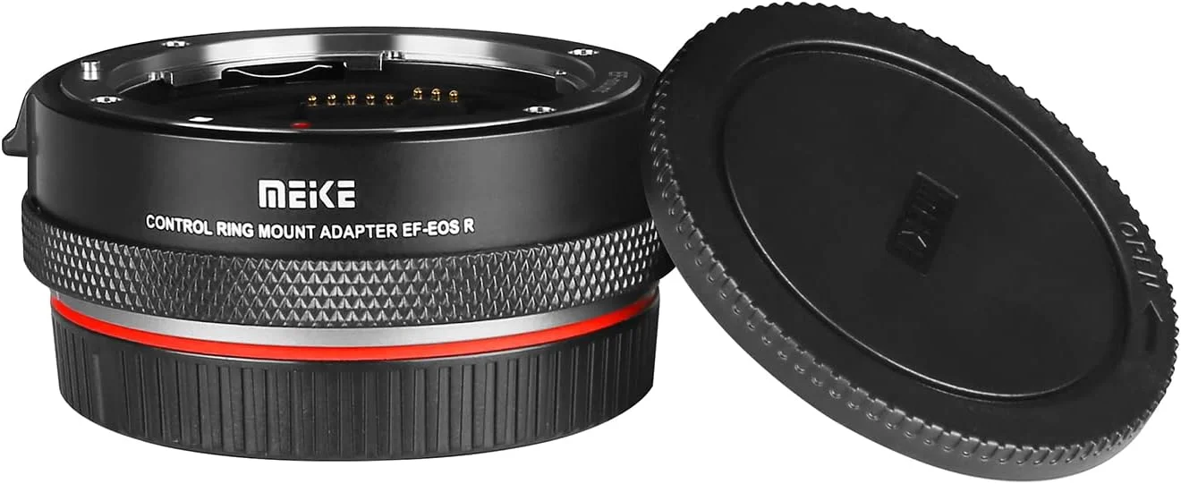 آداپتور لنز مانت فلزی فوکوس خودکار Meike MK-EFTR-B با حلقه کنترل برای لنزهای Canon EF/EF-S به دوربین های EOS R و EOS RP R5 R5C R6 C70