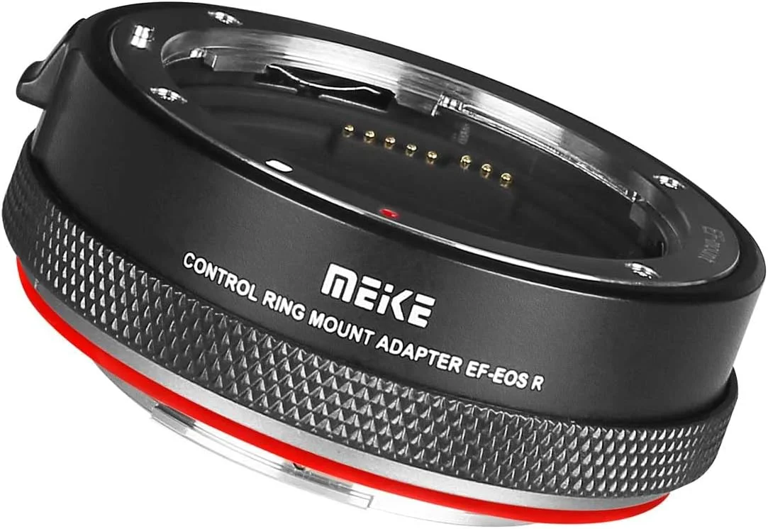 آداپتور لنز مانت فلزی فوکوس خودکار Meike MK-EFTR-B با حلقه کنترل برای لنزهای Canon EF/EF-S به دوربین های EOS R و EOS RP R5 R5C R6 C70