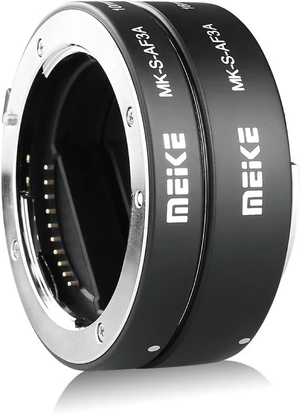 حلقه آداپتور لوله اکستنشن ماکرو با فوکوس خودکار فلزی MEIKE MK-S-AF3A (10mm+16mm) برای دوربین های بدون آینه سونی E-Mount FE-Mount A7 NEX A7 A7M2 NEX3 NEX5 NEX6 NEX7 A5000 A5100 A6000 A6300 A6500