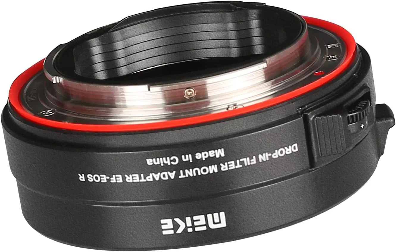 آداپتور لنز مانت فلزی فوکوس خودکار Meike MK-EFTR-C با فیلترهای کشویی برای لنزهای Canon EF/EF-S به دوربین های Canon EOS R و EOS RP