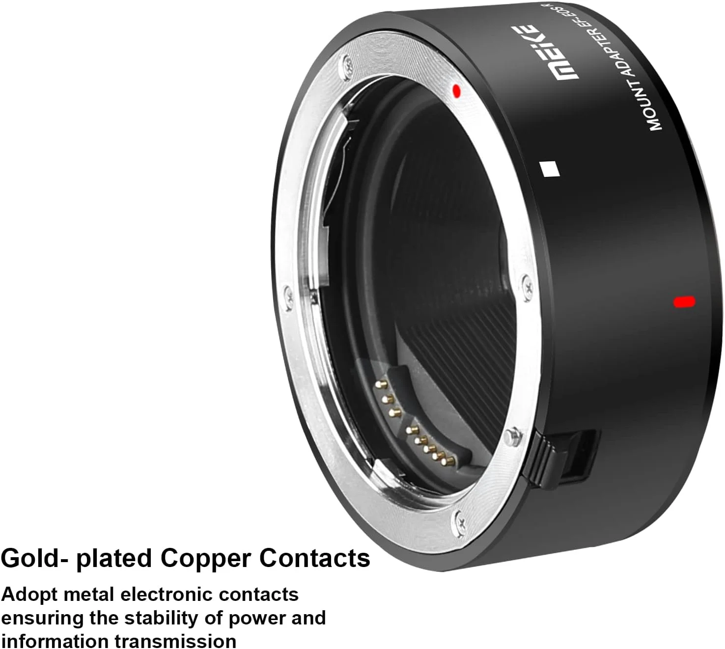 آداپتور لنز فلزی Meike MK-EFTR-A با پشتیبانی از فول فریم و فوکوس خودکار، مبدل مانت لنز Canon EF به دوربین های EOS-R EOS-RP R5 R6 و RED Komodo آداپتور لنز فلزی Meike MK-EFTR-A با پشتیبانی از فول فریم و فوکوس خودکار، مبدل مانت لنز Canon EF به دوربین های EOS-R EOS-RP R5 R6 و RED Komodo