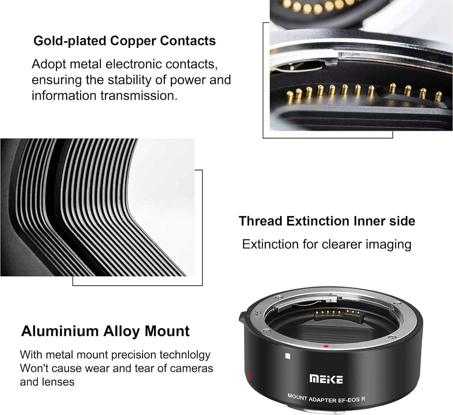 آداپتور لنز فلزی Meike MK-EFTR-A با پشتیبانی از فول فریم و فوکوس خودکار، مبدل مانت لنز Canon EF به دوربین های EOS-R EOS-RP R5 R6 و RED Komodo آداپتور لنز فلزی Meike MK-EFTR-A با پشتیبانی از فول فریم و فوکوس خودکار، مبدل مانت لنز Canon EF به دوربین های EOS-R EOS-RP R5 R6 و RED Komodo