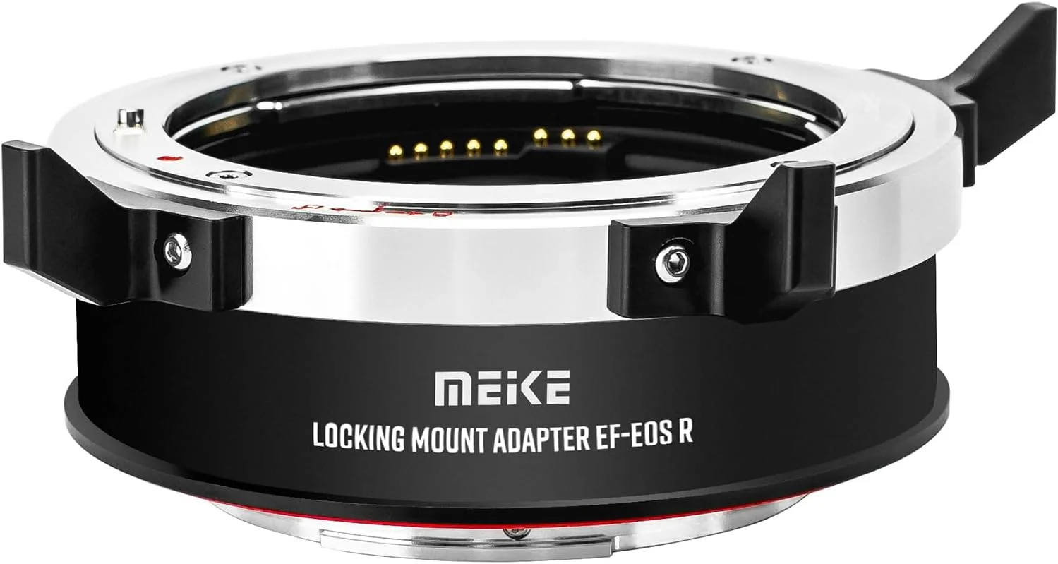 آداپتور لنز Meike MK-EFTR-AL با قفل فوکوس خودکار برای لنزهای با مانت Canon EF به دوربین های با مانت Canon RF مدل های EOS-R EOS-RP R5 R6 R7 R10 C70 و دوربین های RED Komodo