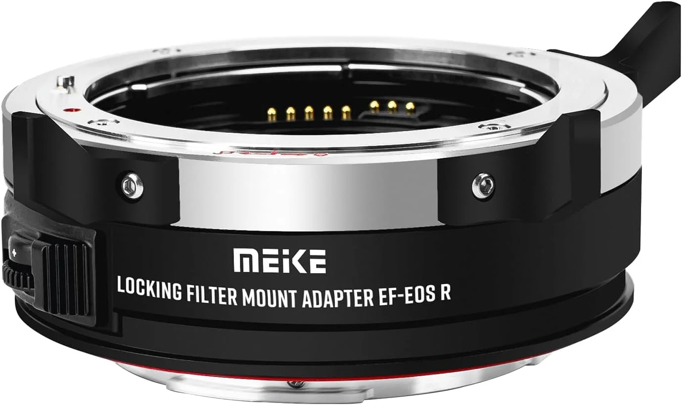 آداپتور لنز Meike MK-EFTR-CL با قابلیت نصب فیلتر و قفل فوکوس خودکار برای اتصال لنزهای Canon EF به EOSR به همراه فیلتر ND متغیر و فیلتر UV برای دوربین های EOS R R5 R6 RP R7 R10 C70