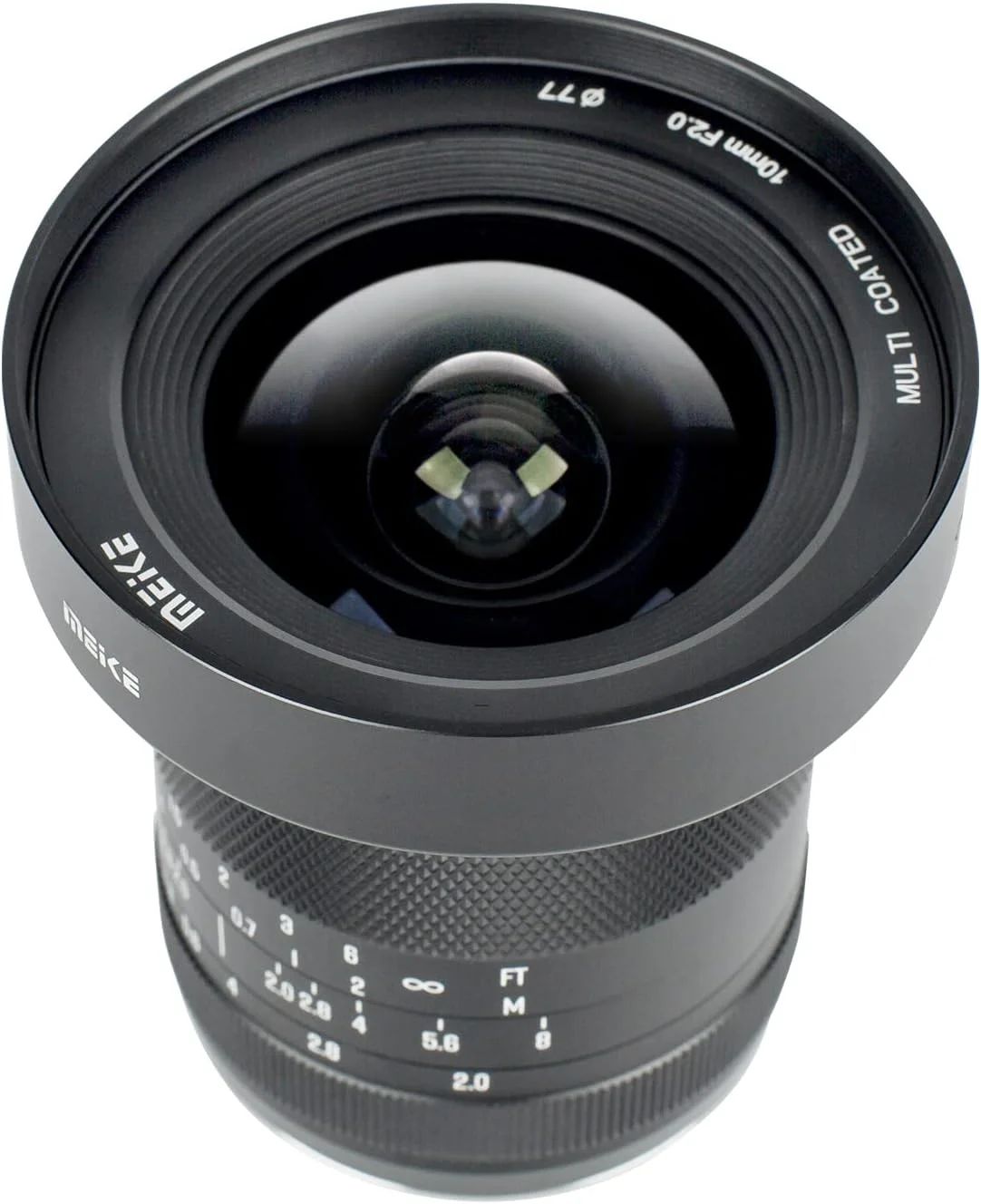 لنز فوق عریض 10 میلی‌متری Meike F2.0 با فوکوس دستی APS-C سازگار با دوربین‌های بدون آینه Fujifilm X Mount مدل‌های X-T1 X-T2 X-T3 X-T4 X-T5 X-T10 X-T20 X-T100 X-T200 XPro1 X-S10