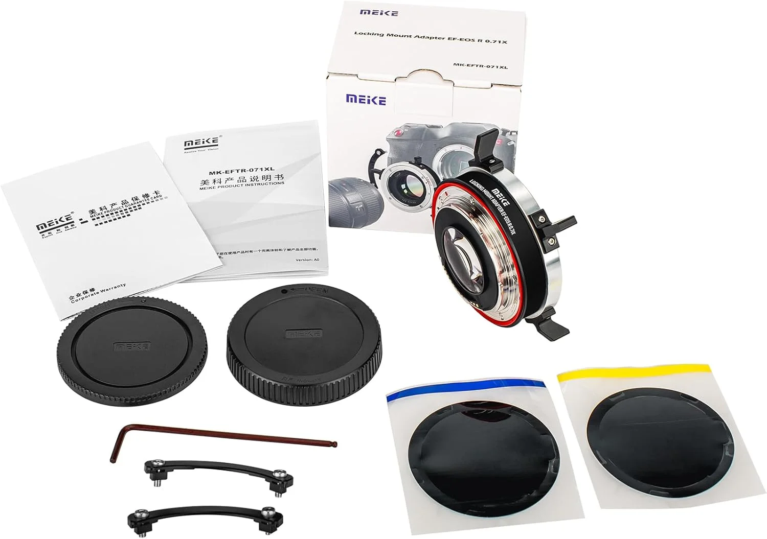 آداپتور مانت قفل‌شونده Meike MK-EFTR-071XL با فوکوس خودکار 0.71X Speedbooster برای لنزهای Canon EF به دوربین‌های Canon RF مانت EOS R6 R7 R10 C70 R50