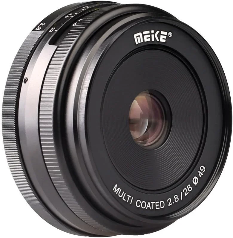 لنز 28mm F2.8 با دیافراگم بزرگ و فوکوس دستی Meike برای دوربین های بدون آینه Fujifilm X Mount X-T2 X-T10 X-T20 X-T100 X-Pro1 X-Pro2 X-A1 X-A2 X-A3 X-A5 X-A20 X-H1 X-E1 X-E2 X-E3 X-A10 X-A20 X-E2S X-M X-T1