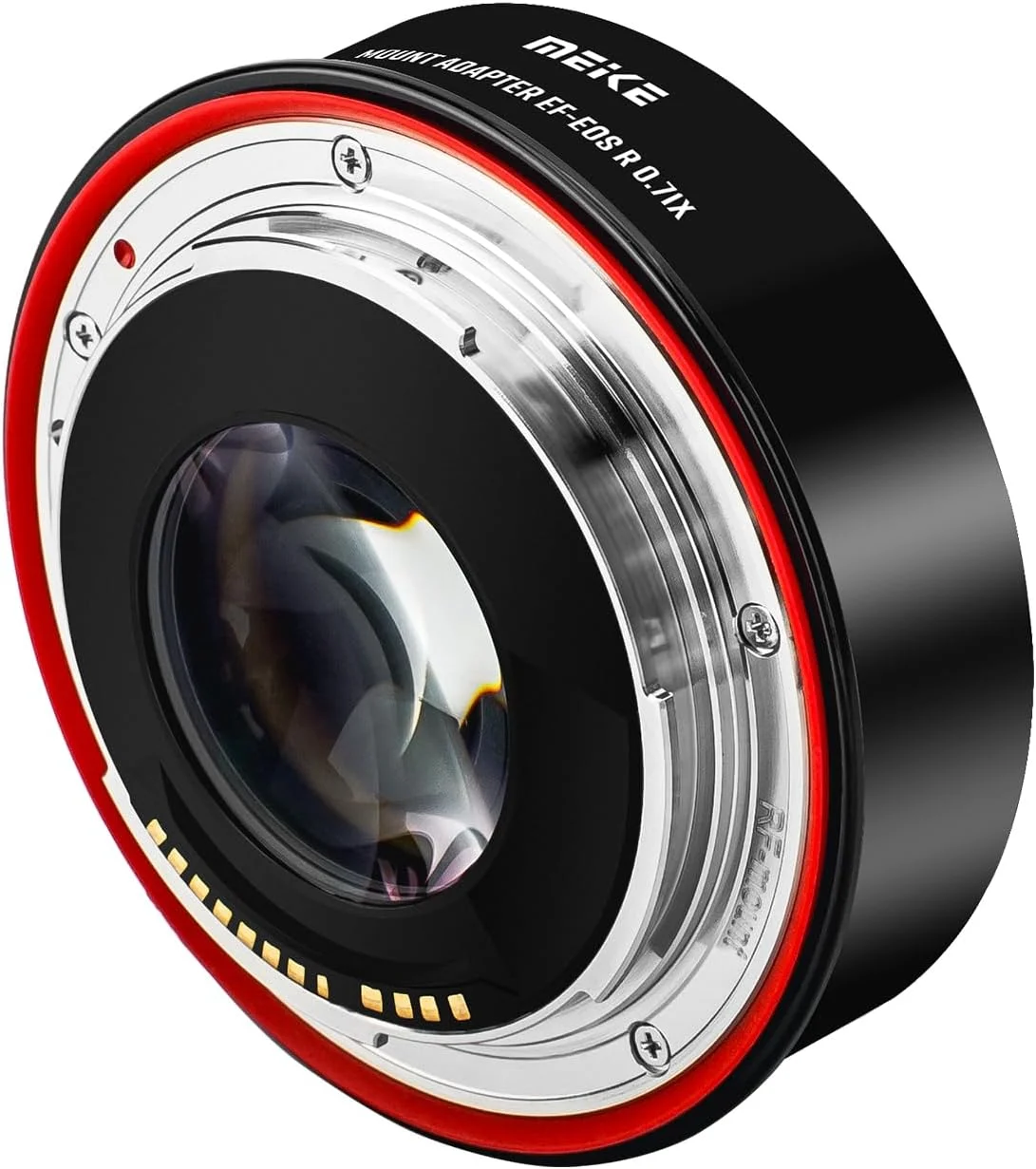 آداپتور لنز افزایش سرعت فوکوس خودکار 0.71X Meike MK-EFTR-071X برای لنزهای با مانت Canon EF به دوربین های با مانت Canon RF مدل های EOS R EOS RP R5 R6 R10 C70 در حالت APS-C