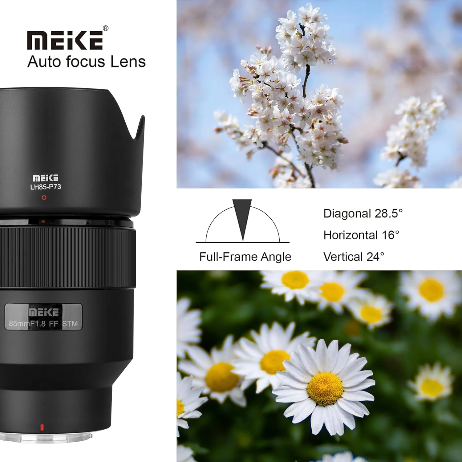 Meike 85 mm F1.8 Full Format AF STM(A Stepper Motor) Lens Large Aperture Auto Focus Medium Telephoto Lens Fixed Focal Length Portrait Lens for Fujifilm X Mount XT2 XT4 XT5 XT10 XT20 XT30 X30 X70 X-S10