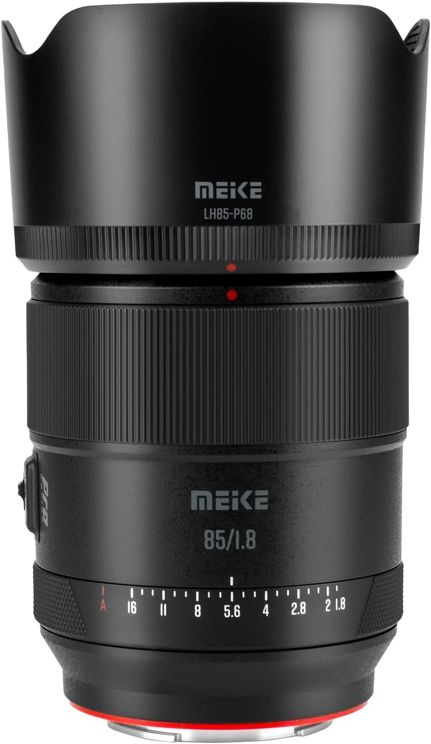 لنز تله فوتو متوسط 85 میلی‌متری Meike F1.8 Pro با فوکوس خودکار STM، فول فریم، رزولوشن بالا 8K، لنز پرایم پرتره سازگار با دوربین‌های Sony E-mount A7 A7R A7IV A7R IV A7III A7SIII A9 A7CII
