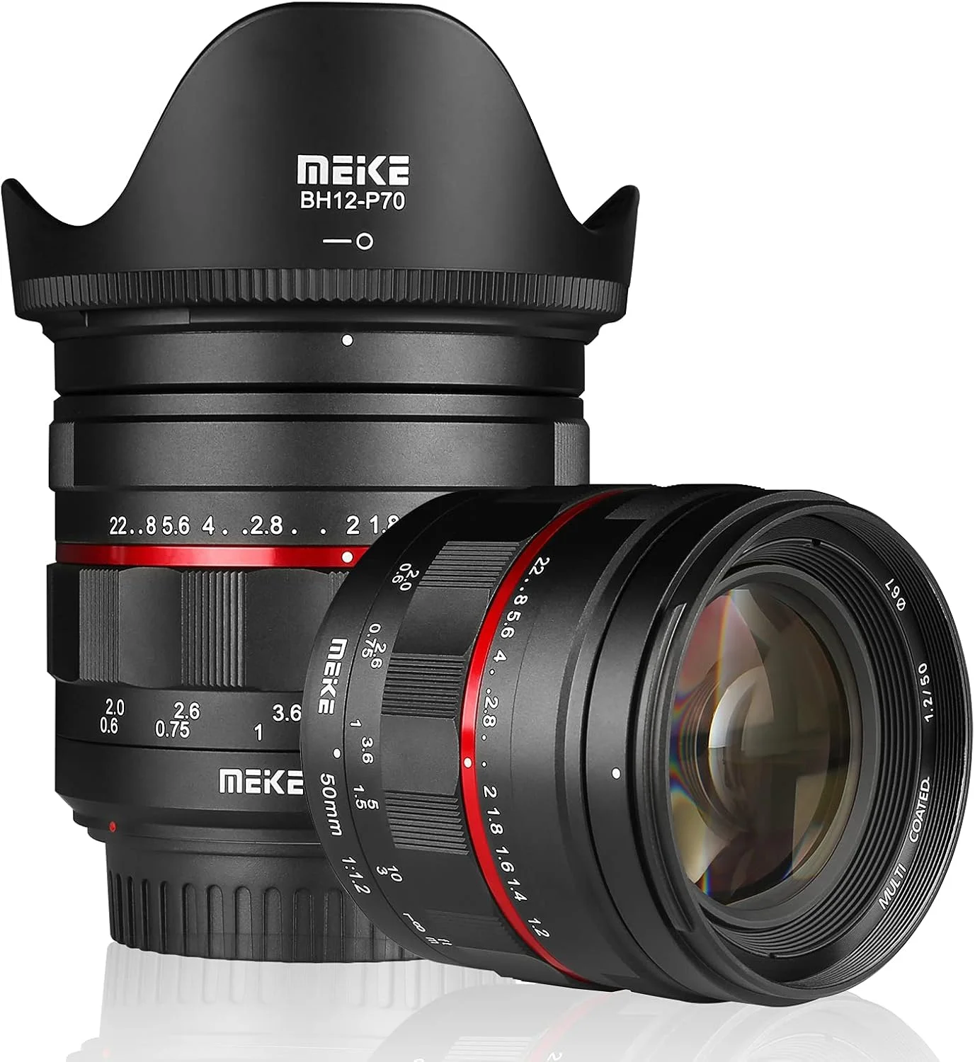لنز 50 میلیمتری Meike با دیافراگم بزرگ F1.2 و فوکوس دستی فول فریم برای دوربینهای Canon با مانت EF لنز 50 میلیمتری Meike با دیافراگم بزرگ F1.2 و فوکوس دستی فول فریم برای دوربینهای Canon با مانت EF