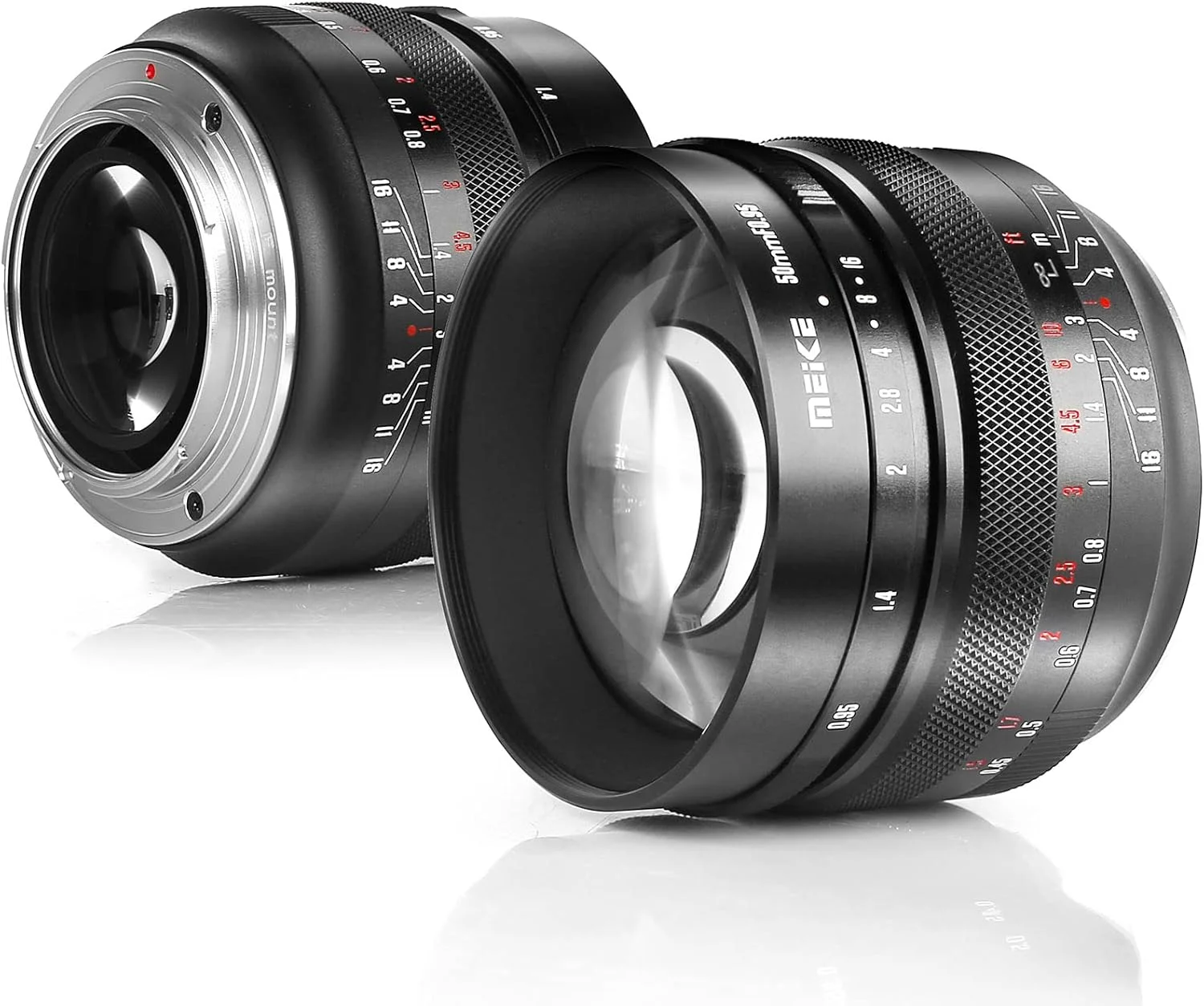 لنز دستی 50 میلیمتری Meike با دیافراگم بزرگ f0.95 سازگار با دوربینهای Canon با مانت RF مدل EOS R RP R5 R6 R7 R10 R50 در حالت APS-C لنز دستی 50 میلیمتری Meike با دیافراگم بزرگ f0.95 سازگار با دوربینهای Canon با مانت RF مدل EOS R RP R5 R6 R7 R10 R50 در حالت APS-C