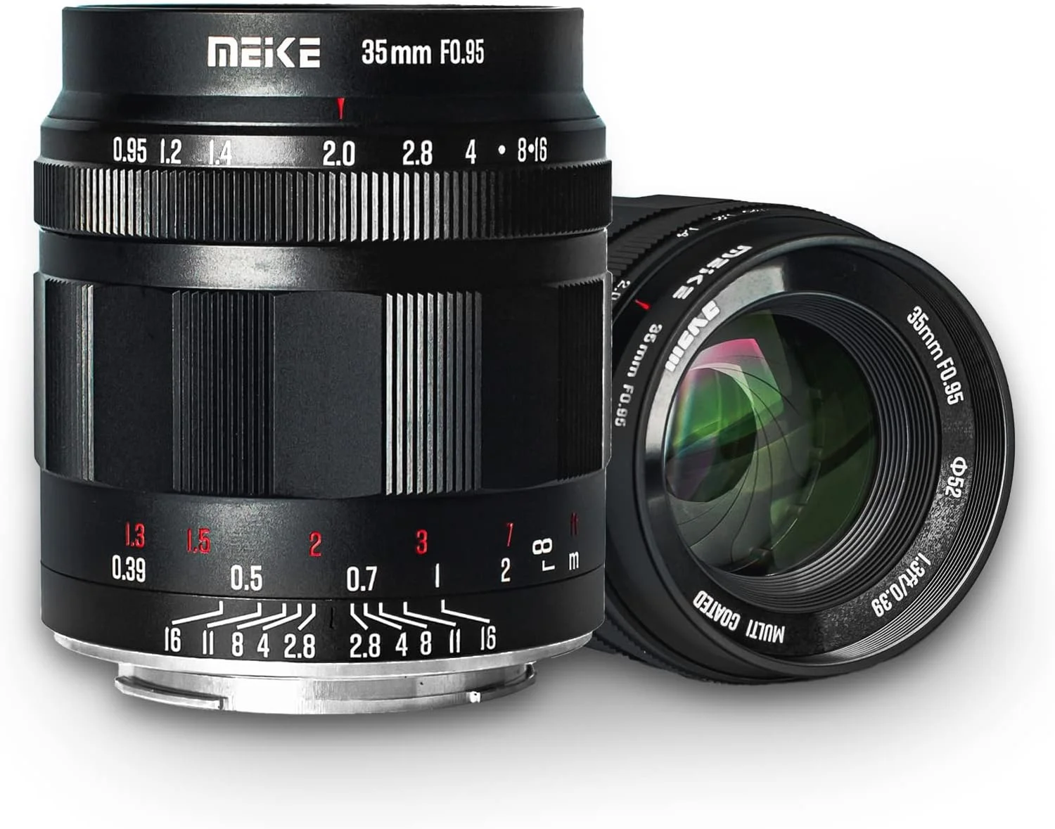 لنز پرایم ثابت 35 میلیمتری Meike با دیافراگم بزرگ f0.95 و فوکوس دستی، سازگار با دوربینهای بدون آینه با مانت M43 پاناسونیک Lumix و Olympus مدلهای GH4، GH5 و GH6 لنز پرایم ثابت 35 میلیمتری Meike با دیافراگم بزرگ f0.95 و فوکوس دستی، سازگار با دوربینهای بدون آینه با مانت M43 پاناسونیک Lumix و Olympus مدلهای GH4، GH5 و GH6
