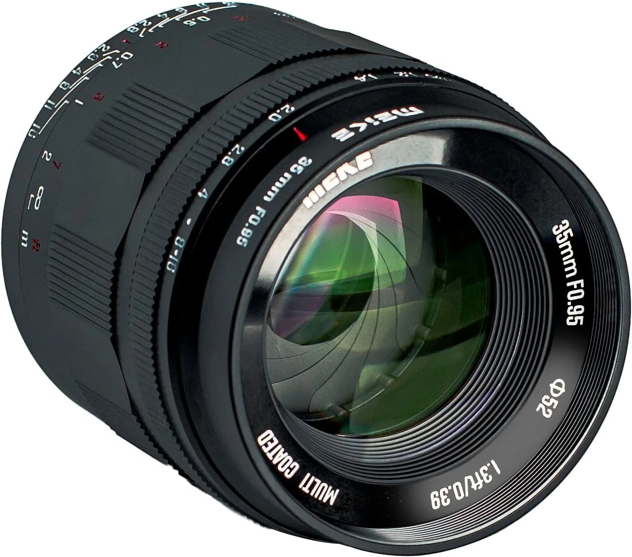 لنز پرایم ثابت 35 میلیمتری Meike با دیافراگم بزرگ f0.95 و فوکوس دستی، سازگار با دوربینهای بدون آینه با مانت M43 پاناسونیک Lumix و Olympus مدلهای GH4، GH5 و GH6 لنز پرایم ثابت 35 میلیمتری Meike با دیافراگم بزرگ f0.95 و فوکوس دستی، سازگار با دوربینهای بدون آینه با مانت M43 پاناسونیک Lumix و Olympus مدلهای GH4، GH5 و GH6