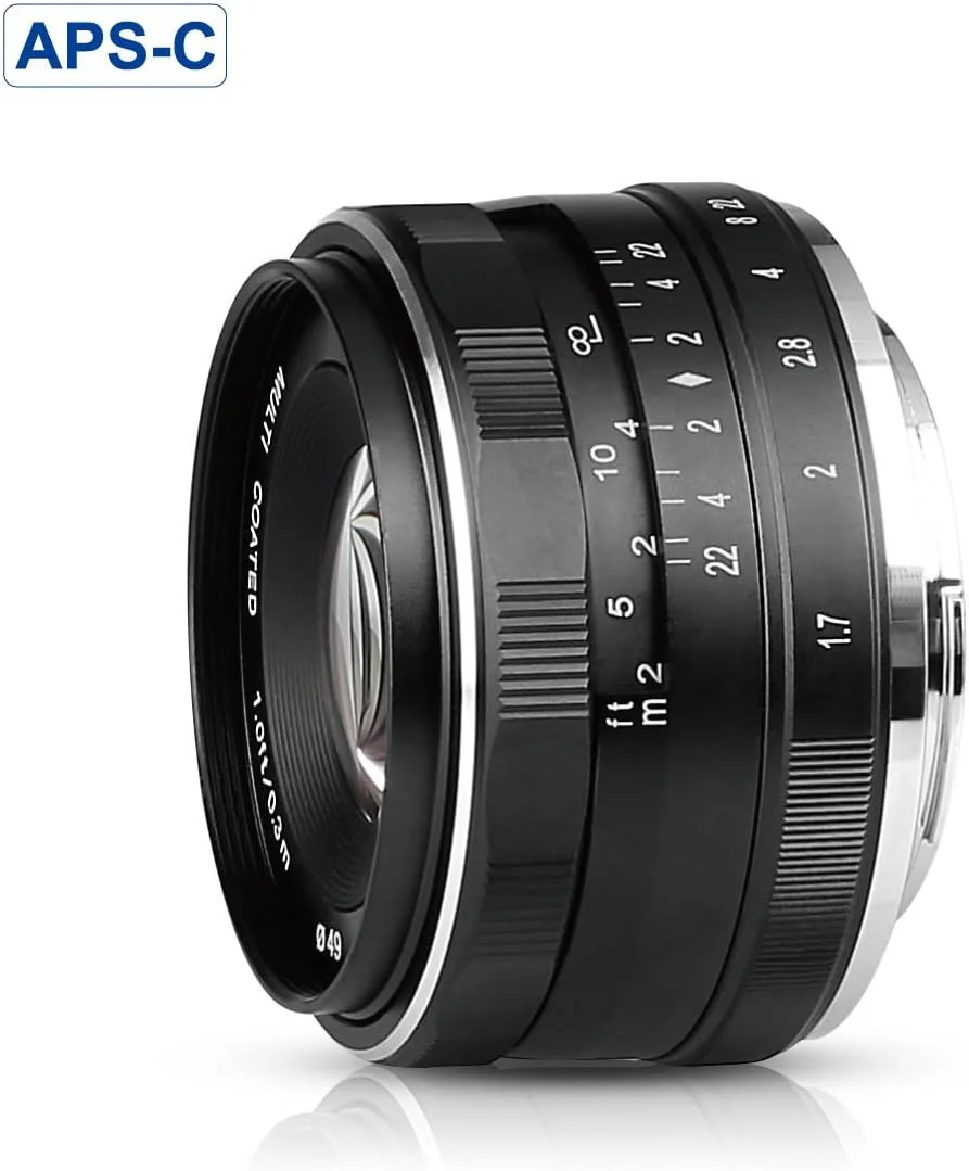 لنز پرایم ثابت 35 میلیمتری Meike با دیافراگم بزرگ F1.7 و فوکوس دستی، سازگار با دوربینهای بدون آینه Sony E-Mount مدلهای NEX 3 3N NEX 5R NEX 6 7 A6600 A6400 A5000 A5100 A6000 A6100 A6300 A6500 A3000 لنز پرایم ثابت 35 میلیمتری Meike با دیافراگم بزرگ F1.7 و فوکوس دستی، سازگار با دوربینهای بدون آینه Sony E-Mount مدلهای NEX 3 3N NEX 5R NEX 6 7 A6600 A6400 A5000 A5100 A6000 A6100 A6300 A6500 A3000
