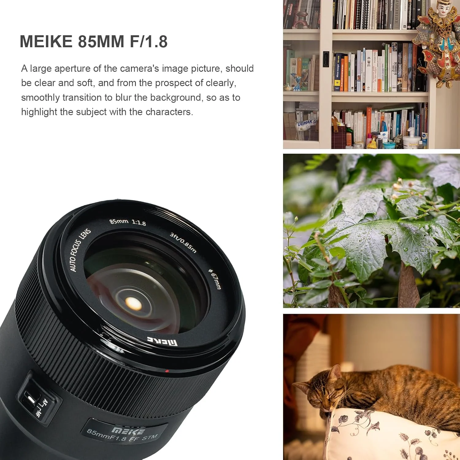 لنز پرتره تله فوتو ثابت Meike 85mm F1.8 با فرمت کامل، دهانه بزرگ، فوکوس خودکار STM (موتور پله ای) برای دوربین های Nikon Z Mount مدل های Z5, Z6, Z7, Z9 لنز پرتره تله فوتو ثابت Meike 85mm F1.8 با فرمت کامل، دهانه بزرگ، فوکوس خودکار STM (موتور پله ای) برای دوربین های Nikon Z Mount مدل های Z5, Z6, Z7, Z9