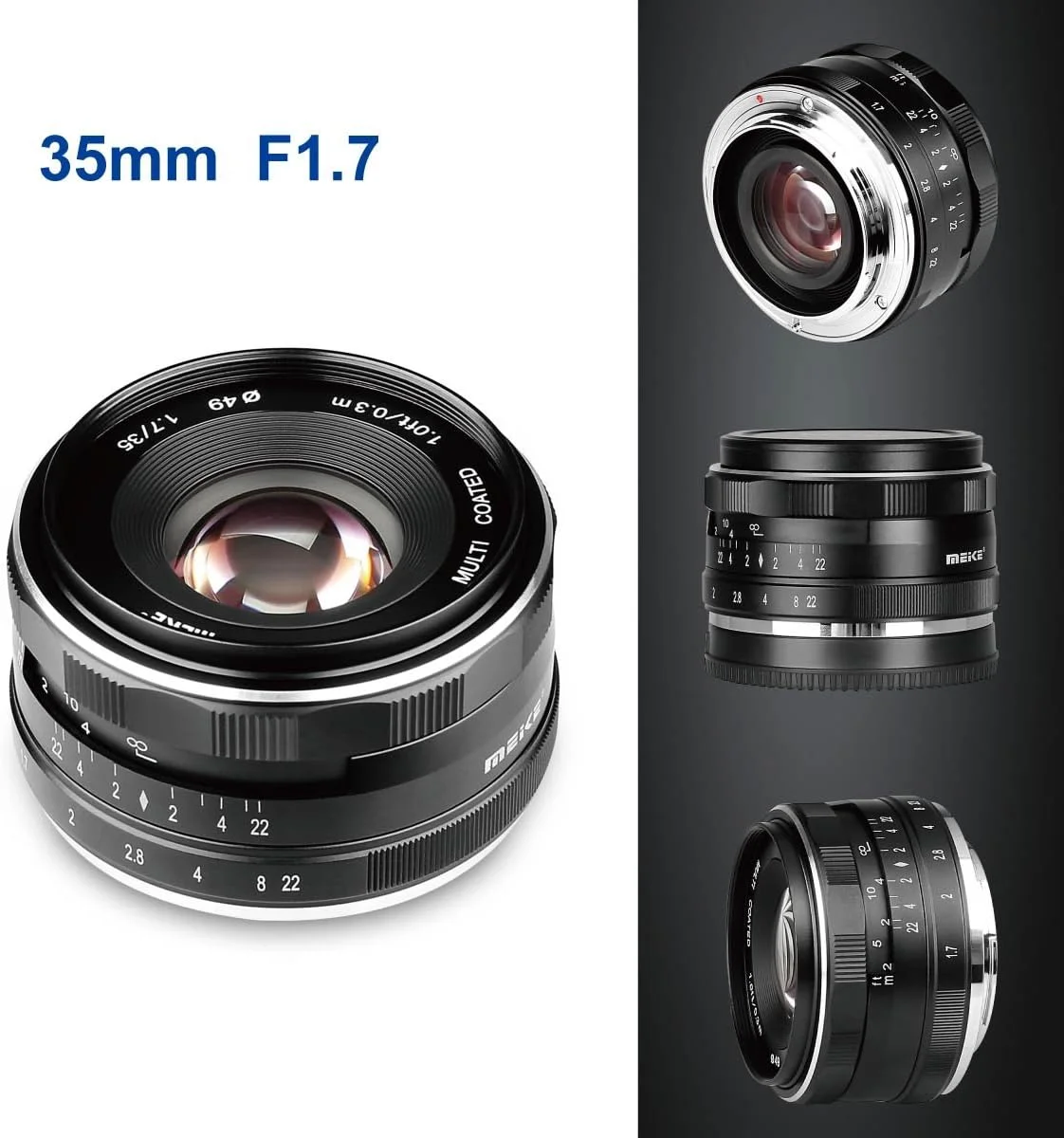 لنز پرایم ثابت 35 میلیمتری Meike با دیافراگم بزرگ F1.7 و فوکوس دستی، سازگار با دوربینهای بدون آینه Sony E-Mount مدلهای NEX 3 3N NEX 5R NEX 6 7 A6600 A6400 A5000 A5100 A6000 A6100 A6300 A6500 A3000 لنز پرایم ثابت 35 میلیمتری Meike با دیافراگم بزرگ F1.7 و فوکوس دستی، سازگار با دوربینهای بدون آینه Sony E-Mount مدلهای NEX 3 3N NEX 5R NEX 6 7 A6600 A6400 A5000 A5100 A6000 A6100 A6300 A6500 A3000