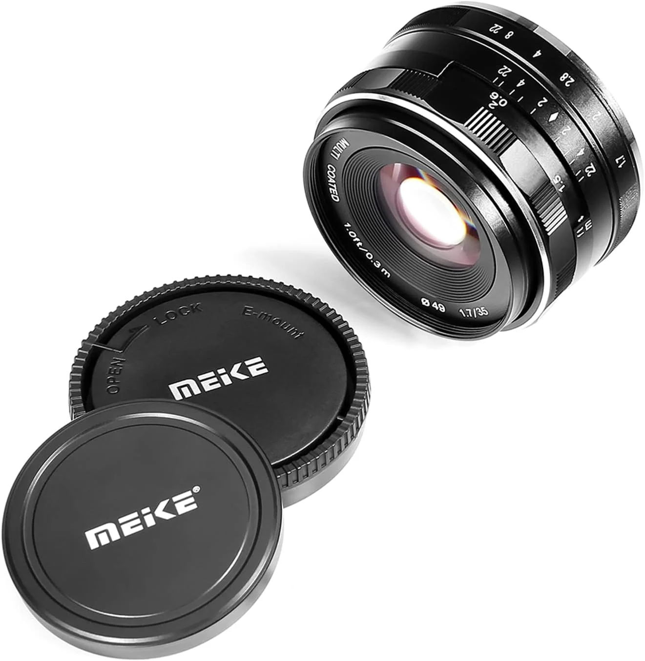 لنز پرایم ثابت 35 میلیمتری Meike با دیافراگم بزرگ F1.7 و فوکوس دستی، سازگار با دوربینهای بدون آینه Sony E-Mount مدلهای NEX 3 3N NEX 5R NEX 6 7 A6600 A6400 A5000 A5100 A6000 A6100 A6300 A6500 A3000 لنز پرایم ثابت 35 میلیمتری Meike با دیافراگم بزرگ F1.7 و فوکوس دستی، سازگار با دوربینهای بدون آینه Sony E-Mount مدلهای NEX 3 3N NEX 5R NEX 6 7 A6600 A6400 A5000 A5100 A6000 A6100 A6300 A6500 A3000