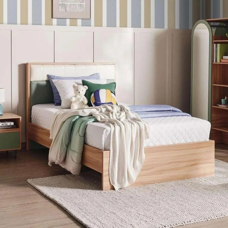 تخت خواب یک نفره کودک مدل LONGER از Pan Home، ابعاد 120X200 سانتی متر، رنگ طبیعی