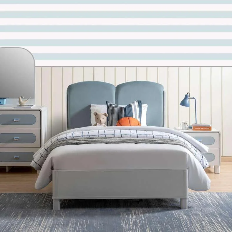 تخت یک نفره کودک لونا پان هوم آبی رنگ، ابعاد 120X200 سانتی متر