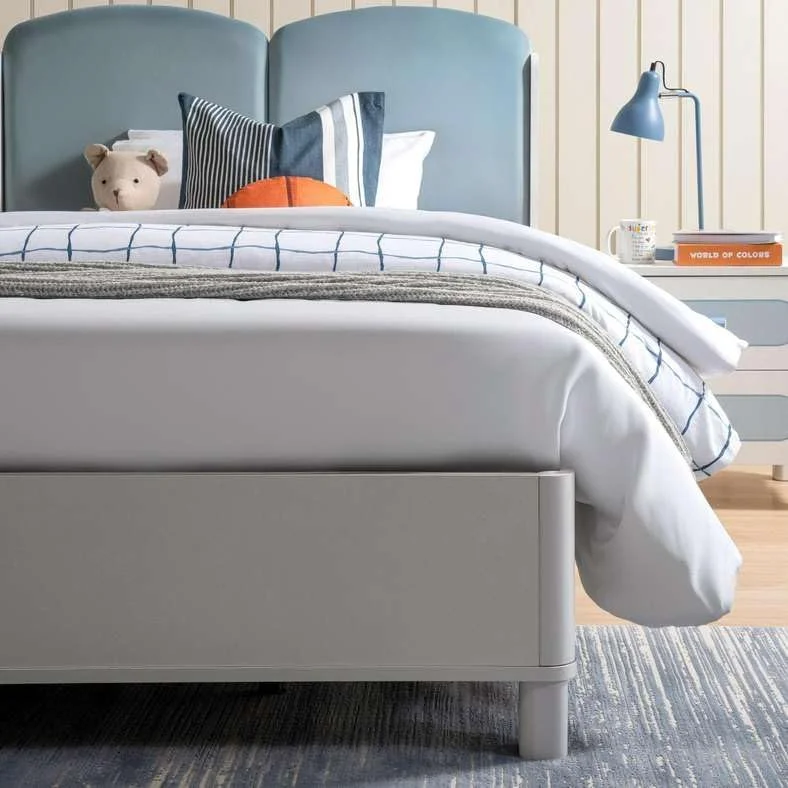 تخت یک نفره کودک لونا پان هوم آبی رنگ، ابعاد 120X200 سانتی متر