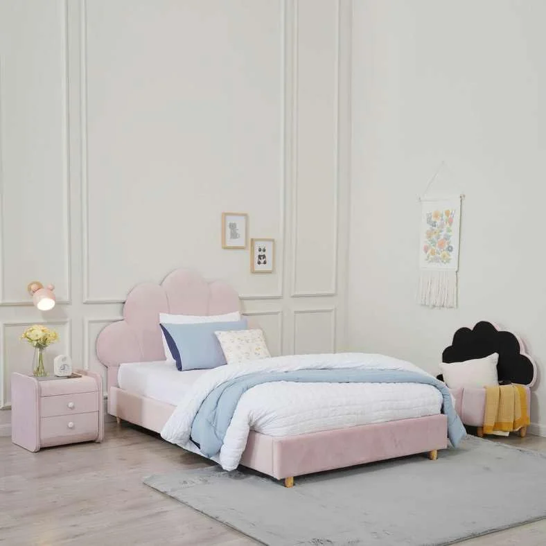 تخت یک نفره کودک طرح گل پرنسس پان هوم ابعاد 90 در 190 سانتی متر تخت یک نفره کودک طرح گل پرنسس پان هوم ابعاد 90 در 190 سانتی متر