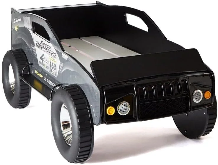 تخت خواب کودکانه جیپ مدل HomeBox Wrangler Speed Single - ابعاد 90x190 سانتی متر تخت خواب کودکانه جیپ مدل HomeBox Wrangler Speed Single - ابعاد 90x190 سانتی متر