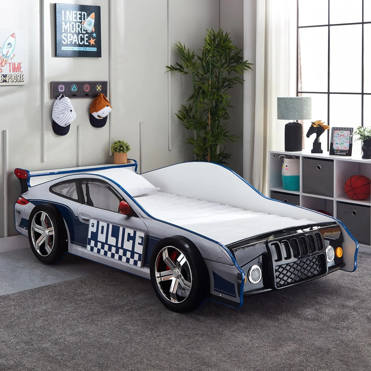 تخت خواب یک نفره ماشین پلیس HomeBox اسکاتلند - 90x190 سانتی متر تخت خواب یک نفره ماشین پلیس HomeBox اسکاتلند - 90x190 سانتی متر